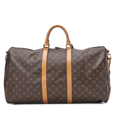 LOUIS VUITTON Louis Vuitton Monogram Keepol Handi?re 55 Boston Bag M12634 Brown Gold-Tone Hardware, Pre-Owned