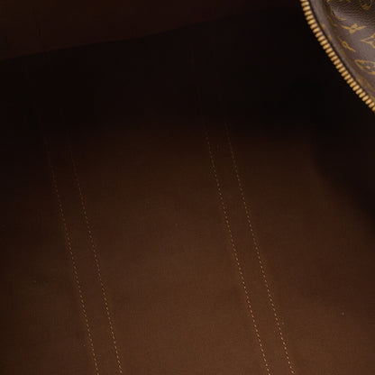 LOUIS VUITTON Louis Vuitton Monogram Keepol Handi?re 55 Boston Bag M12634 Brown Gold-Tone Hardware, Pre-Owned
