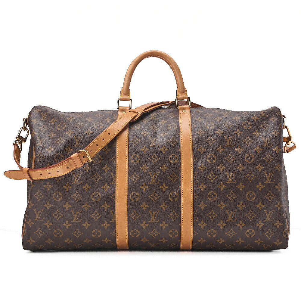 LOUIS VUITTON Louis Vuitton Monogram Keepol Handi?re 55 Boston Bag M12634 Brown Gold-Tone Hardware, Pre-Owned