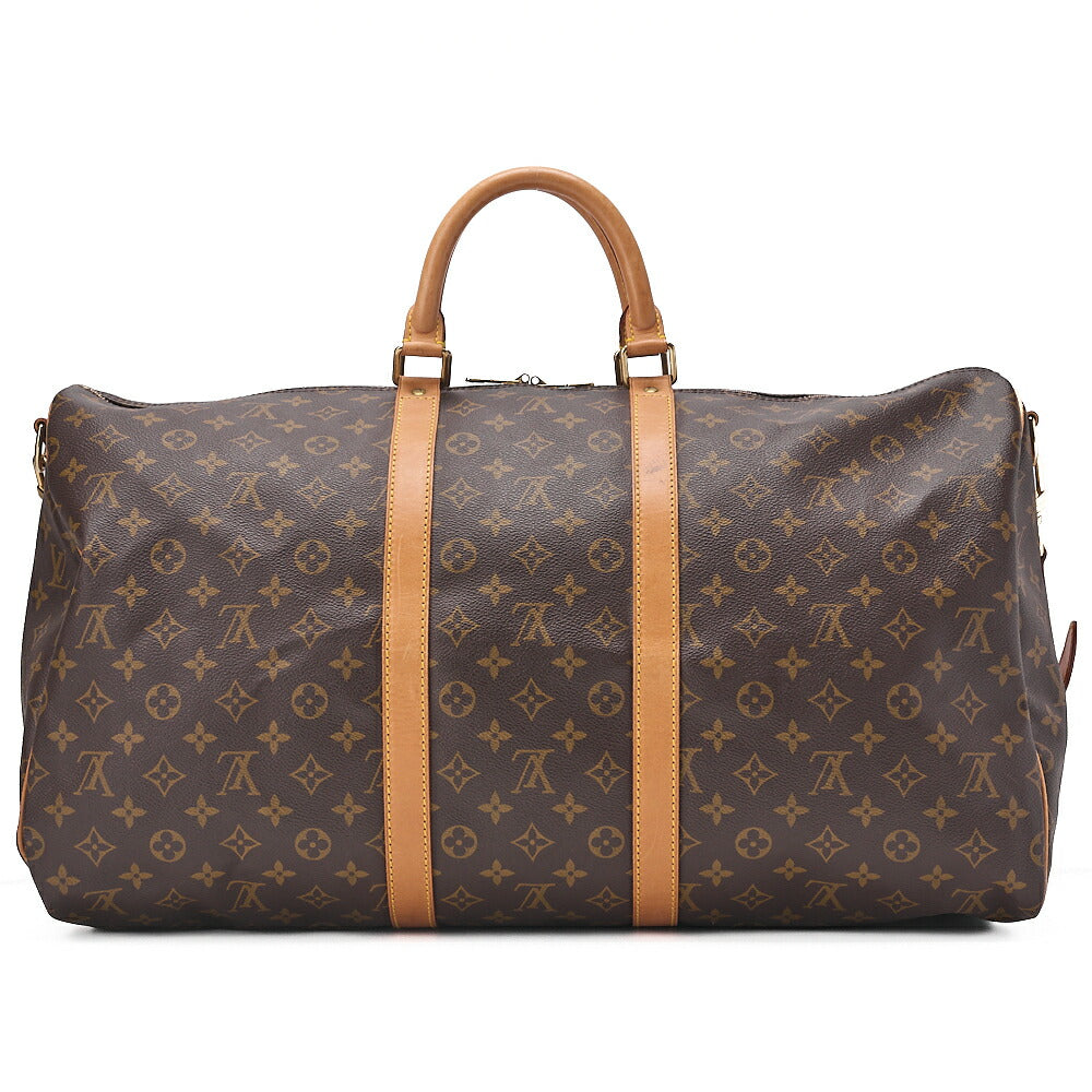 LOUIS VUITTON Louis Vuitton Monogram Keepol Handi?re 55 Boston Bag M12634 Brown Gold-Tone Hardware, Pre-Owned