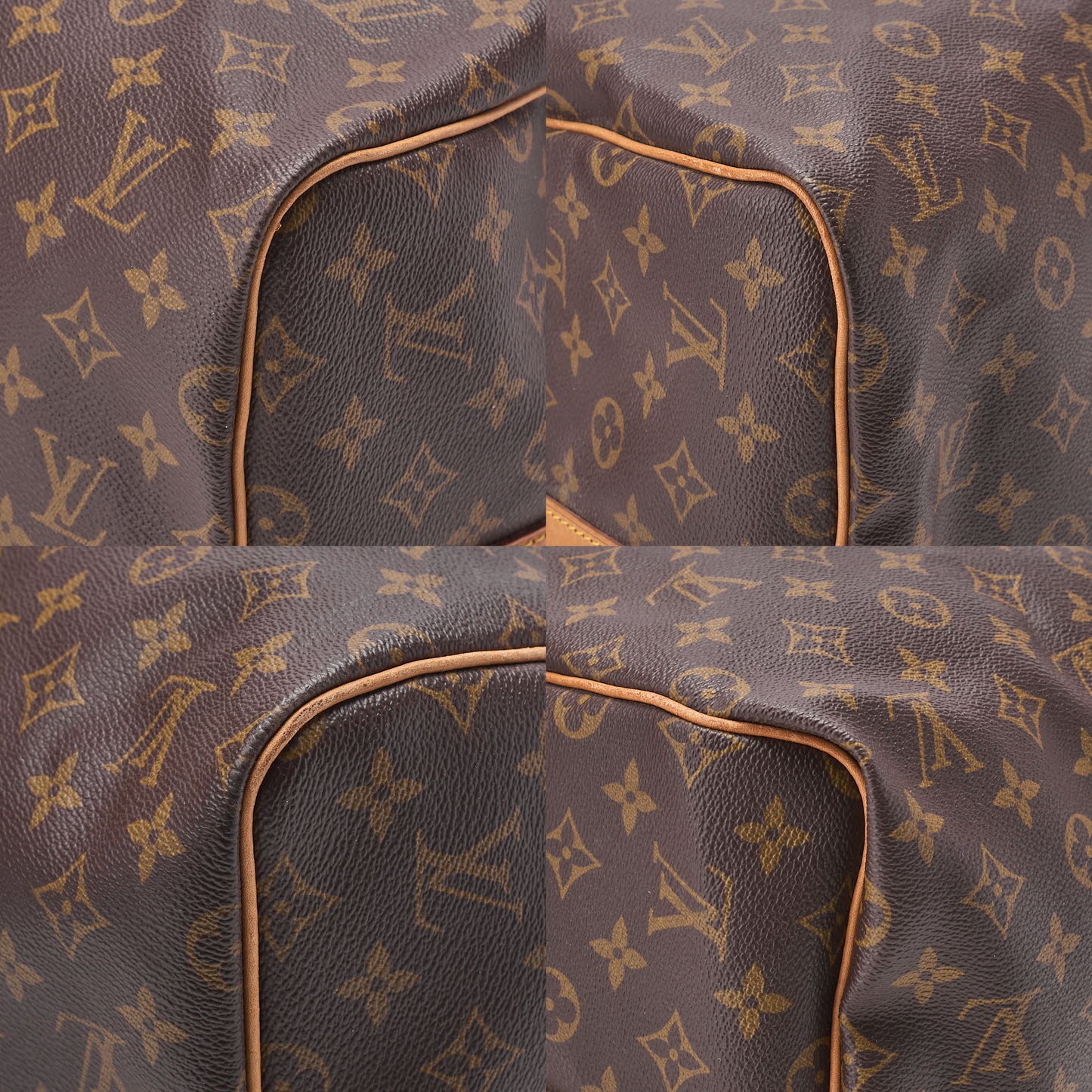 LOUIS VUITTON Louis Vuitton Monogram Keepol Handi?re 55 Boston Bag M12634 Brown Gold-Tone Hardware, Pre-Owned
