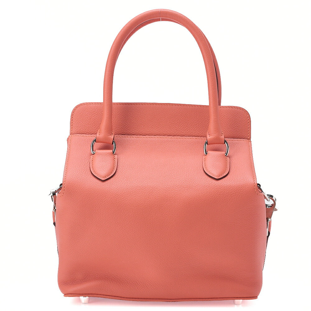 HERMES Toolbox 20 Evercolor 2way Flamingo Handbag Silver-Tone Hardware, Pre-Owned