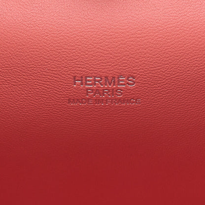 HERMES Toolbox 20 Evercolor 2way Flamingo Handbag Silver-Tone Hardware, Pre-Owned