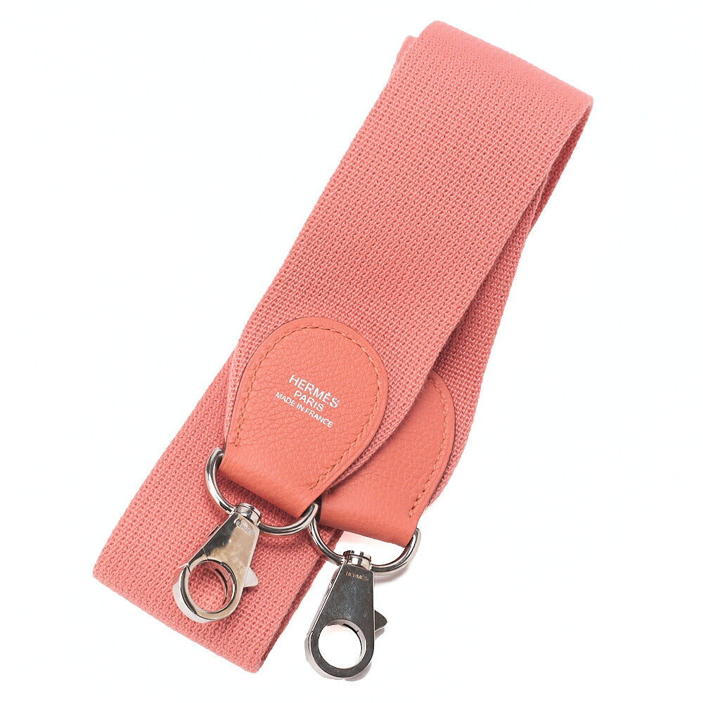 HERMES Toolbox 20 Evercolor 2way Flamingo Handbag Silver-Tone Hardware, Pre-Owned