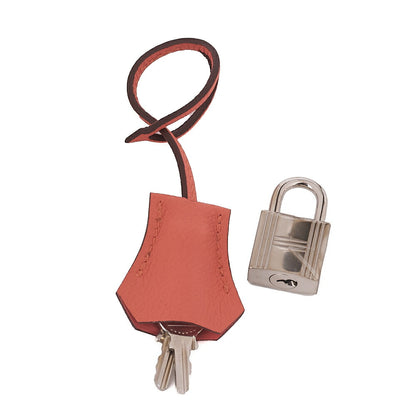 HERMES Toolbox 20 Evercolor 2way Flamingo Handbag Silver-Tone Hardware, Pre-Owned