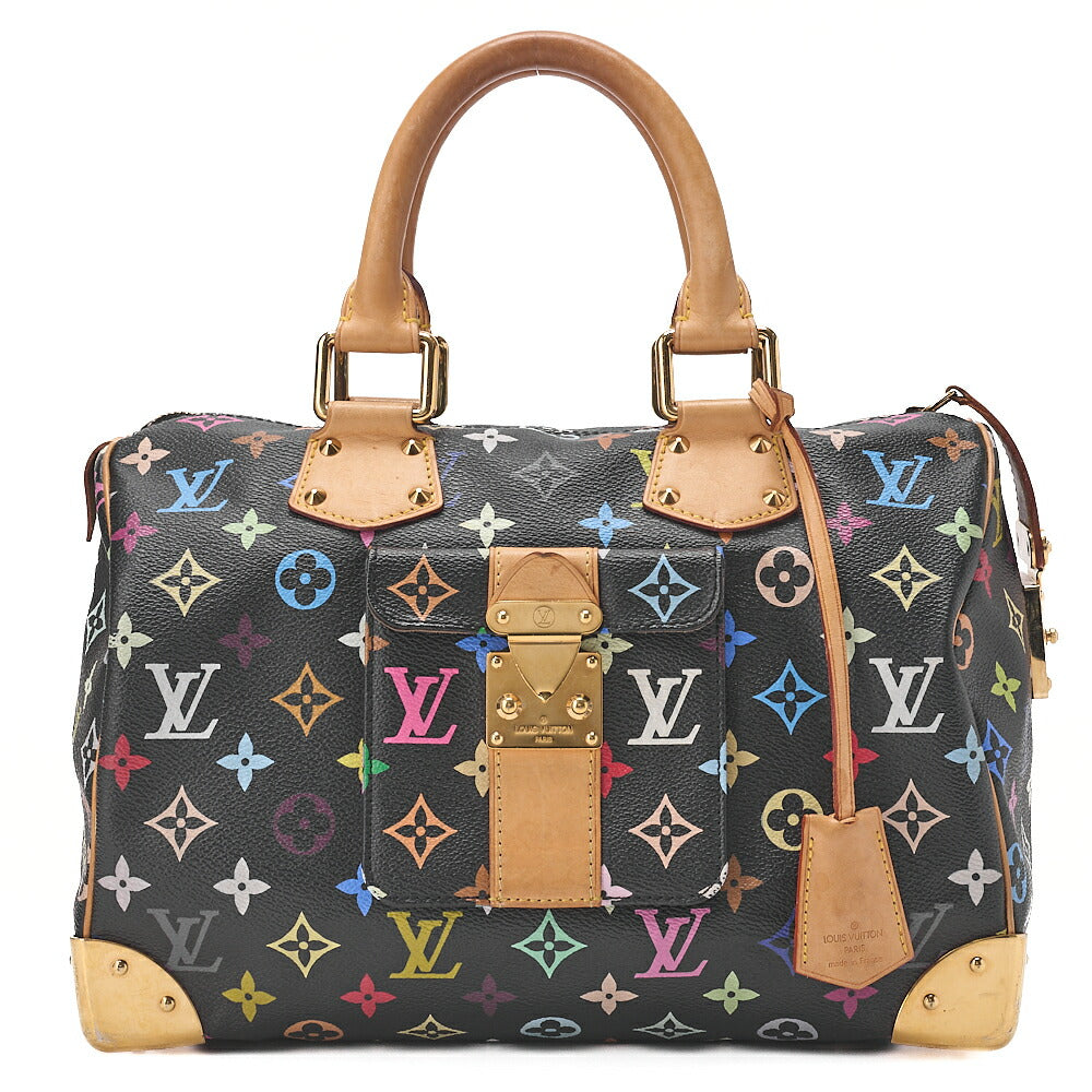 LOUIS VUITTON Louis Vuitton Monogram Multicolor Speedy 30 Handbag M92642 Gold-Tone Hardware, Pre-Owned