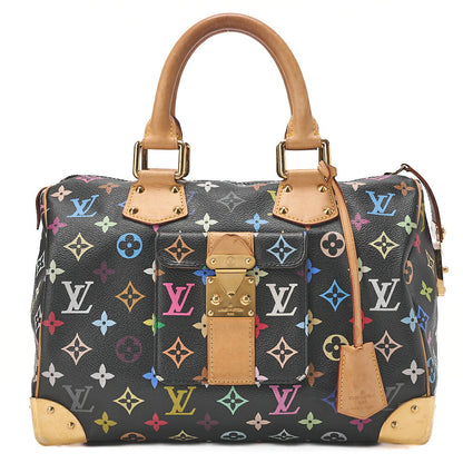 LOUIS VUITTON Louis Vuitton Monogram Multicolor Speedy 30 Handbag M92642 Gold-Tone Hardware, Pre-Owned