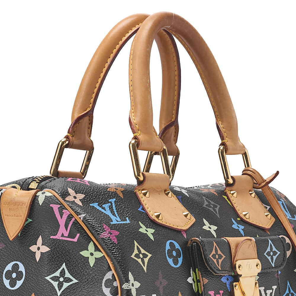 LOUIS VUITTON Louis Vuitton Monogram Multicolor Speedy 30 Handbag M92642 Gold-Tone Hardware, Pre-Owned