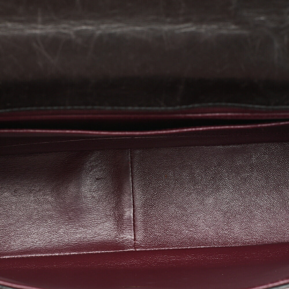 CHANEL Chain Shoulder Bag Deca Matelasse30cm Single Flap Lambskin Black Gold-Tone Hardware, Pre-Owned