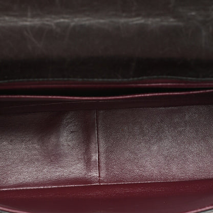 CHANEL Chain Shoulder Bag Deca Matelasse30cm Single Flap Lambskin Black Gold-Tone Hardware, Pre-Owned