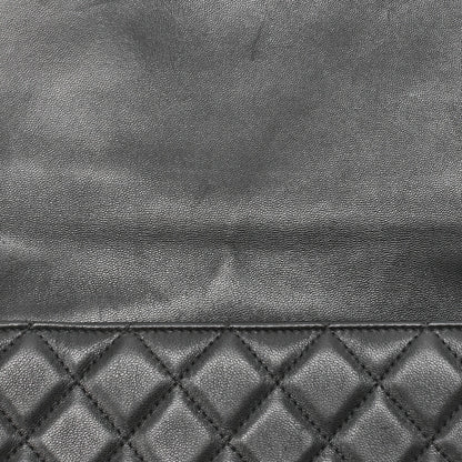 CHANEL Lambskin Matelasse 23cm Westminster Pearl Chain Shoulder Black Gold-Tone Hardware, Pre-Owned