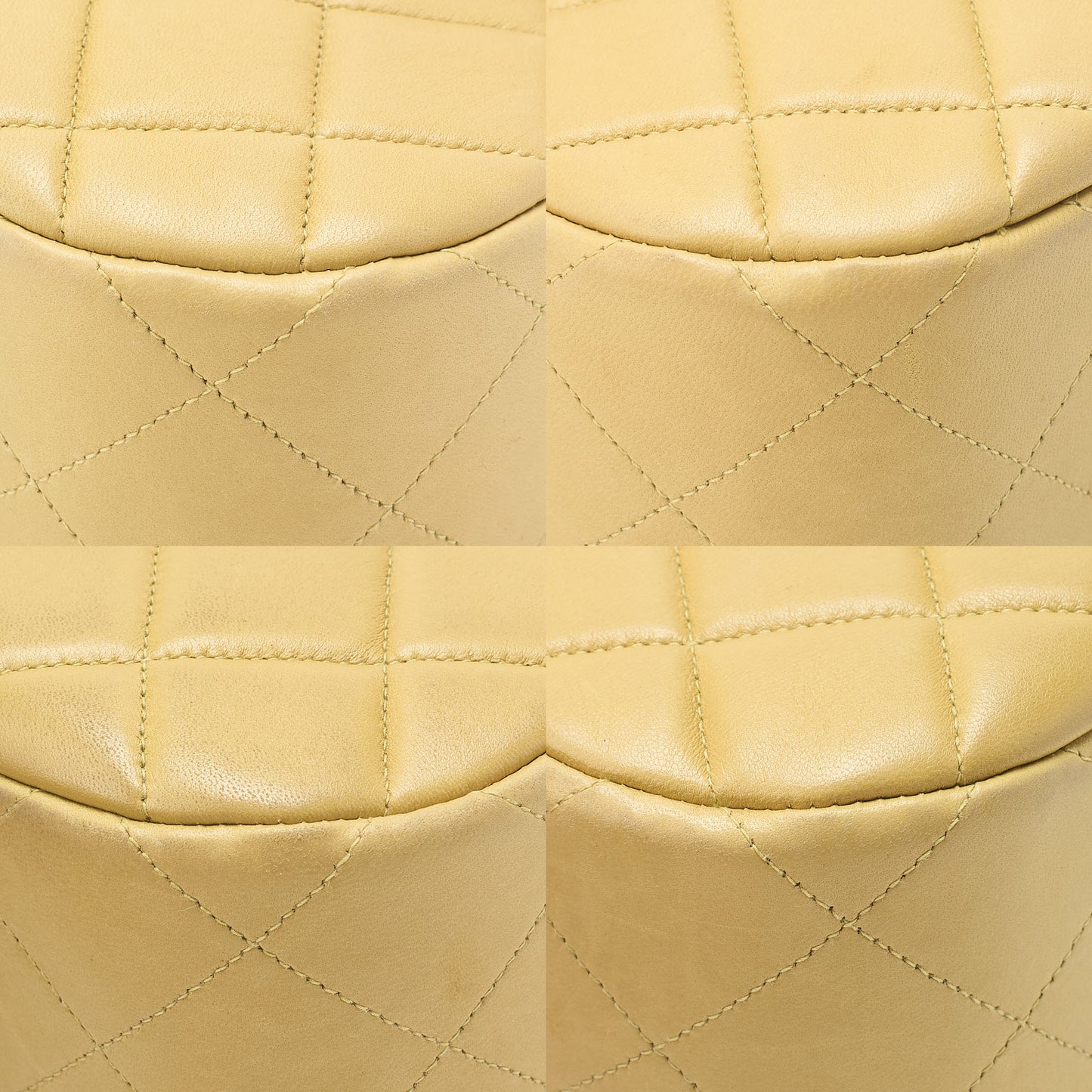 CHANEL Lambskin Matelasse Turnlock Round Flap Chain Handbag Yellow Gold-Tone Hardware, Pre-Owned
