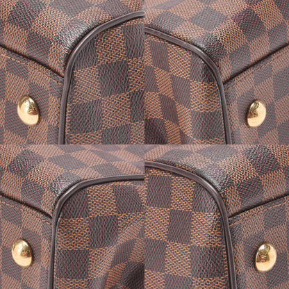 LOUIS VUITTON Louis Vuitton Damier Trevi PM Handbag N51997 Damier Evenu Brown Gold-Tone Hardware, Pre-Owned