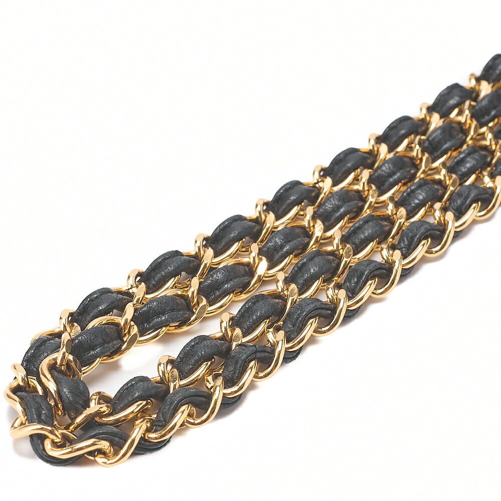 CHANEL Matelasse Logo Charm Camera Back Shoulder Bag Lambskin Black Gold-Tone Hardware, Pre-Owned