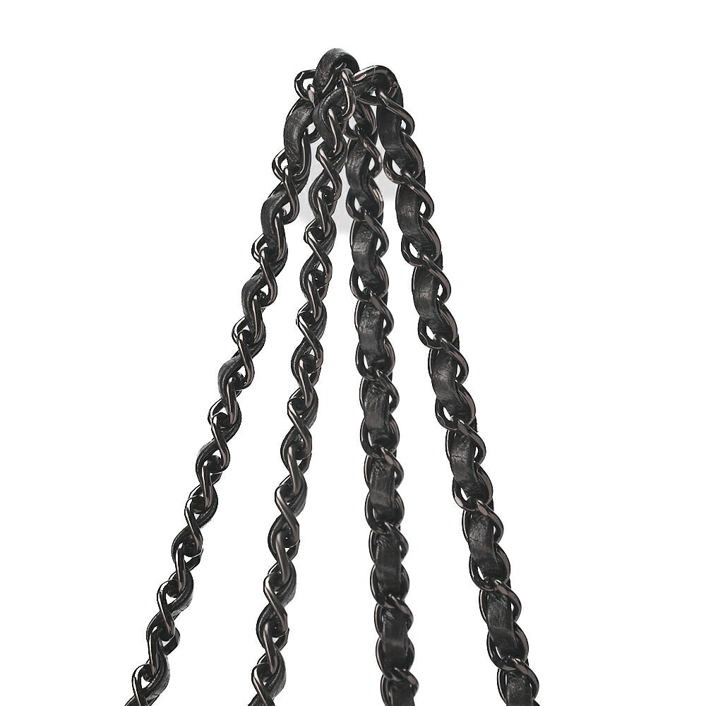 CHANEL Vintage Calf Luxury Line Big Coco Mark Chain Tote Black-Tone Hardware, Pre-Owned