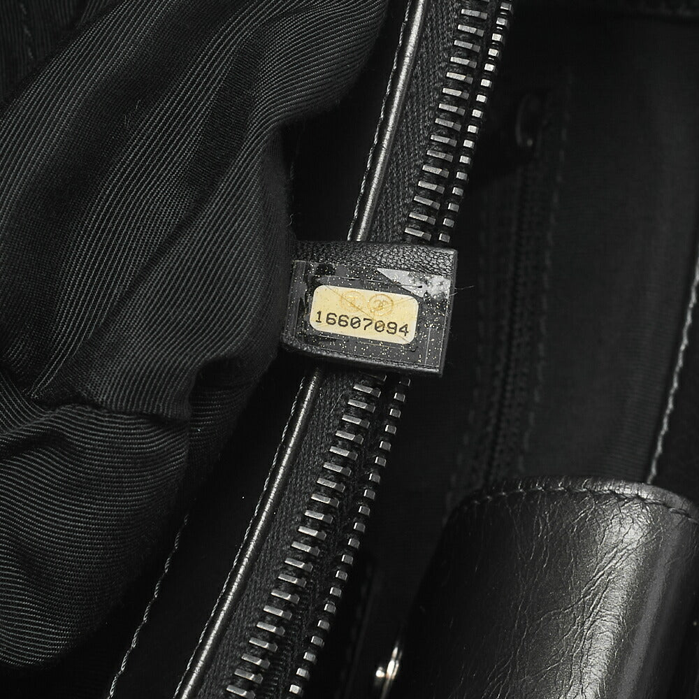 CHANEL Vintage Calf Luxury Line Big Coco Mark Chain Tote Black-Tone Hardware, Pre-Owned