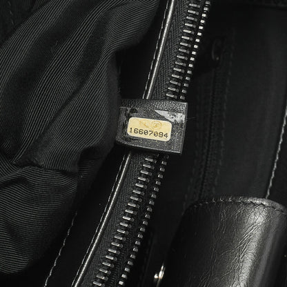 CHANEL Vintage Calf Luxury Line Big Coco Mark Chain Tote Black-Tone Hardware, Pre-Owned