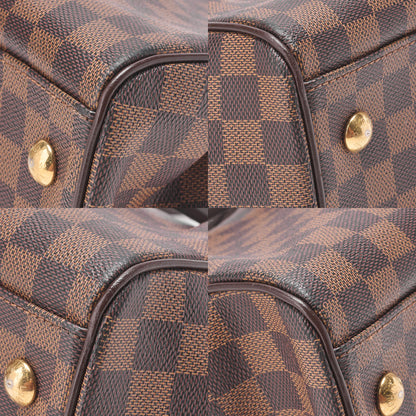 LOUIS VUITTON Louis Vuitton Damier Trevi PM Handbag N51997 Damier Evenu Brown Gold-Tone Hardware, Pre-Owned