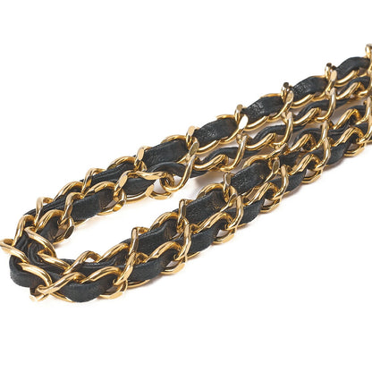 CHANEL Matelasse Diana Flap 25cm Chain Shoulder Lambskin Black Gold-Tone Hardware, Pre-Owned