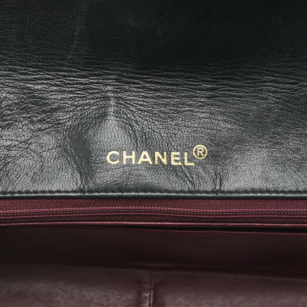 CHANEL Matelasse Diana Flap 25cm Chain Shoulder Lambskin Black Gold-Tone Hardware, Pre-Owned