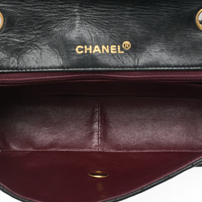 CHANEL Matelasse Diana Flap 25cm Chain Shoulder Lambskin Black Gold-Tone Hardware, Pre-Owned