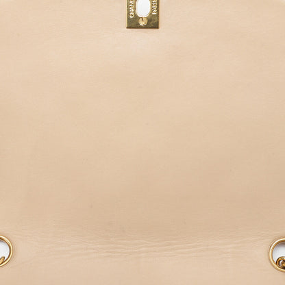 CHANEL Matelasse Diana Flap 25cm Chain Shoulder Lambskin Beige Gold-Tone Hardware, Pre-Owned
