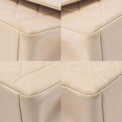 CHANEL Matelasse  Diana Flap 24cm Chain Shoulder Lambskin Beige Gold-Tone Hardware, Pre-Owned