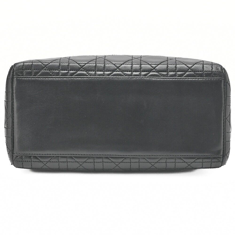 Dior Lady Dior Cannage Handbag Lambskin Gold-Tone Hardware, Pre-Owned