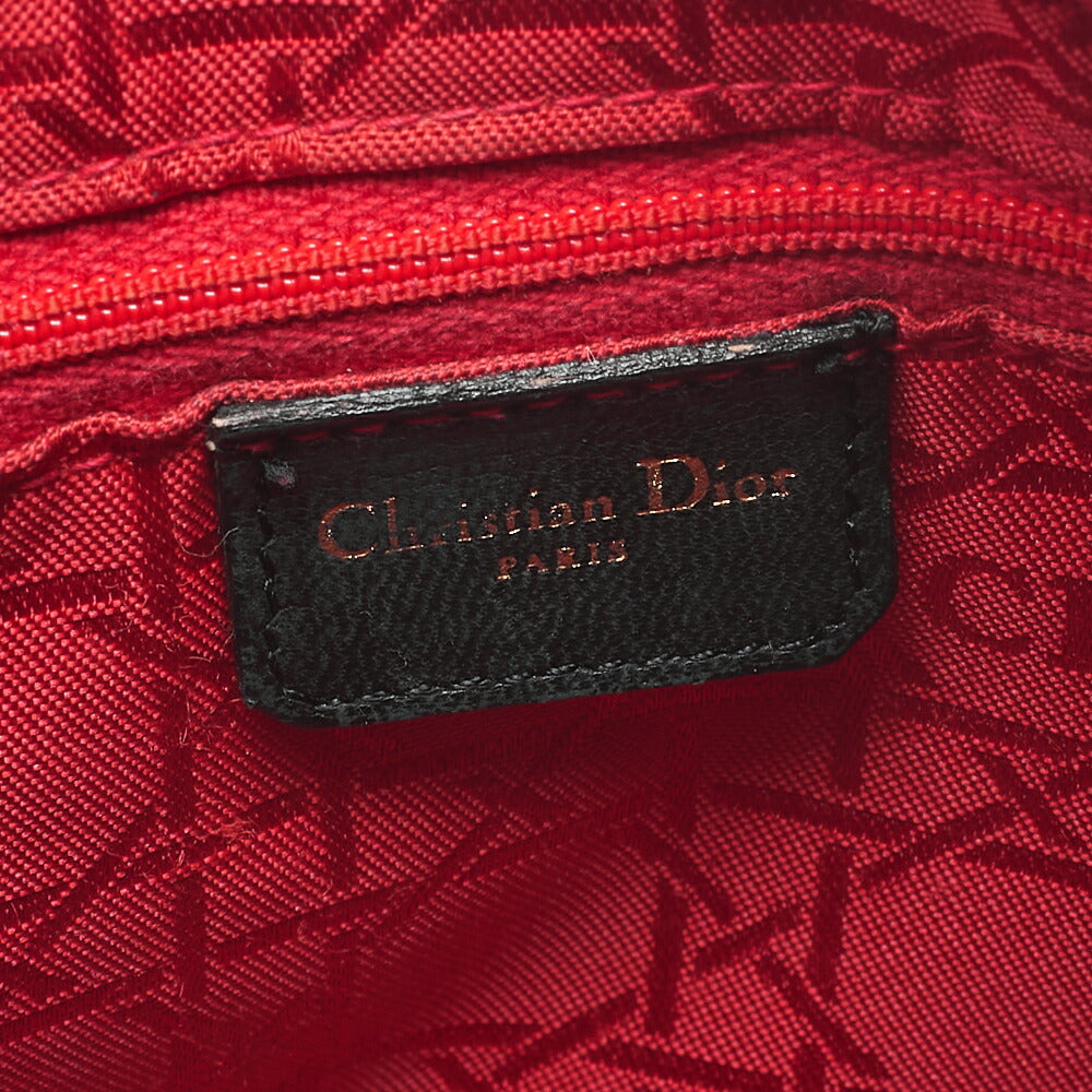 Dior Lady Dior Cannage Handbag Lambskin Gold-Tone Hardware, Pre-Owned