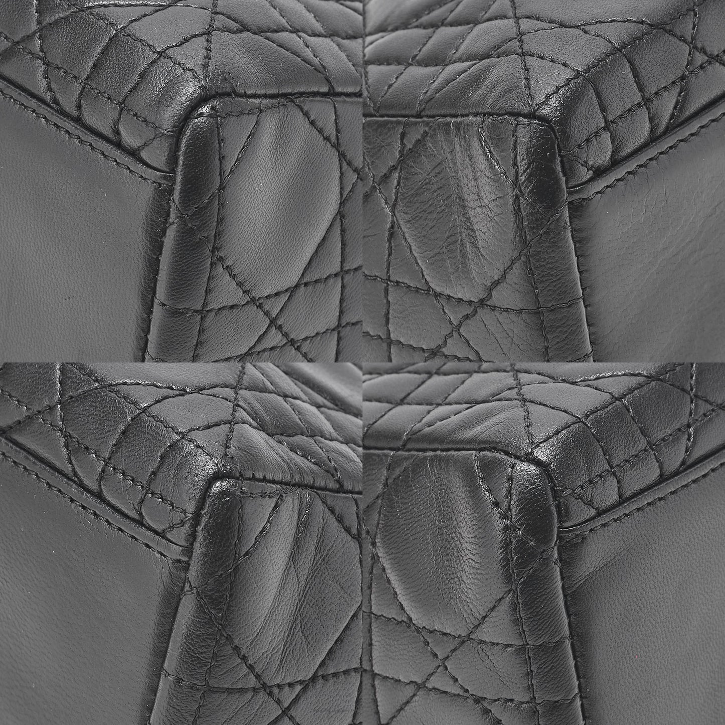 Dior Lady Dior Cannage Handbag Lambskin Gold-Tone Hardware, Pre-Owned