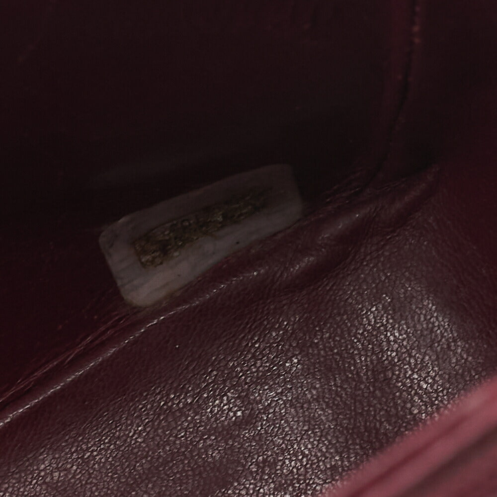 CHANEL Chain Shoulder Bag Deca Matelasse 34cm Single Flap Lambskin Black Gold-Tone Hardware, Pre-Owned