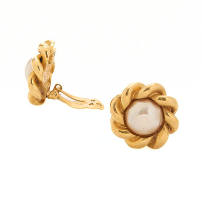 CHANEL Chanel Earrings 2180 GP X Faux Pearl Gold Gold-Tone Hardware, Pre-Owned