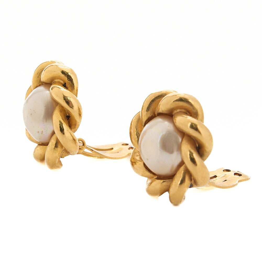 CHANEL Chanel Earrings 2180 GP X Faux Pearl Gold Gold-Tone Hardware, Pre-Owned