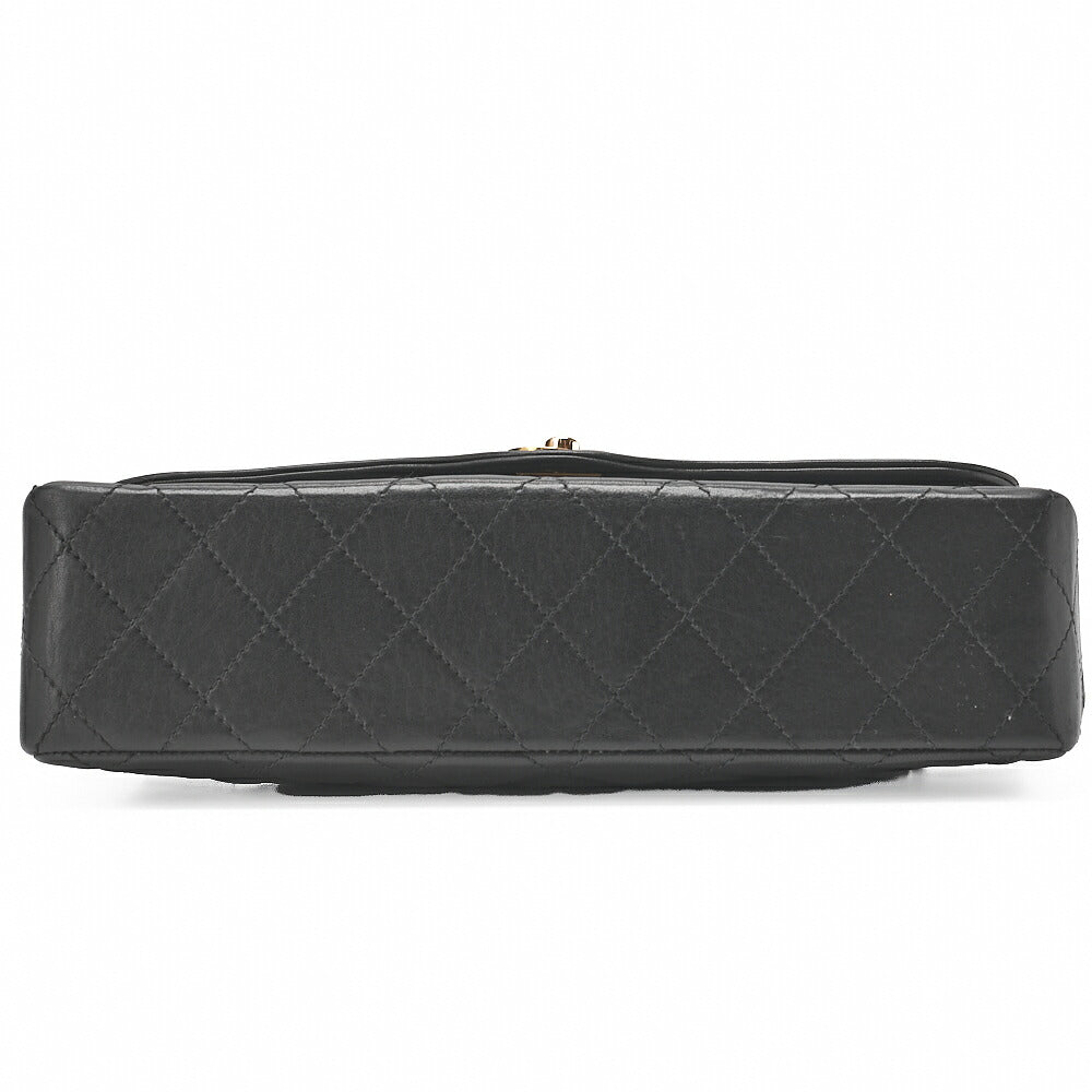 CHANEL Lambskin Matelasse Paris Limited Shoulder Bag Black Gold-Tone Hardware, Pre-Owned