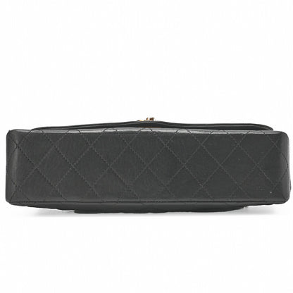 CHANEL Lambskin Matelasse Paris Limited Shoulder Bag Black Gold-Tone Hardware, Pre-Owned