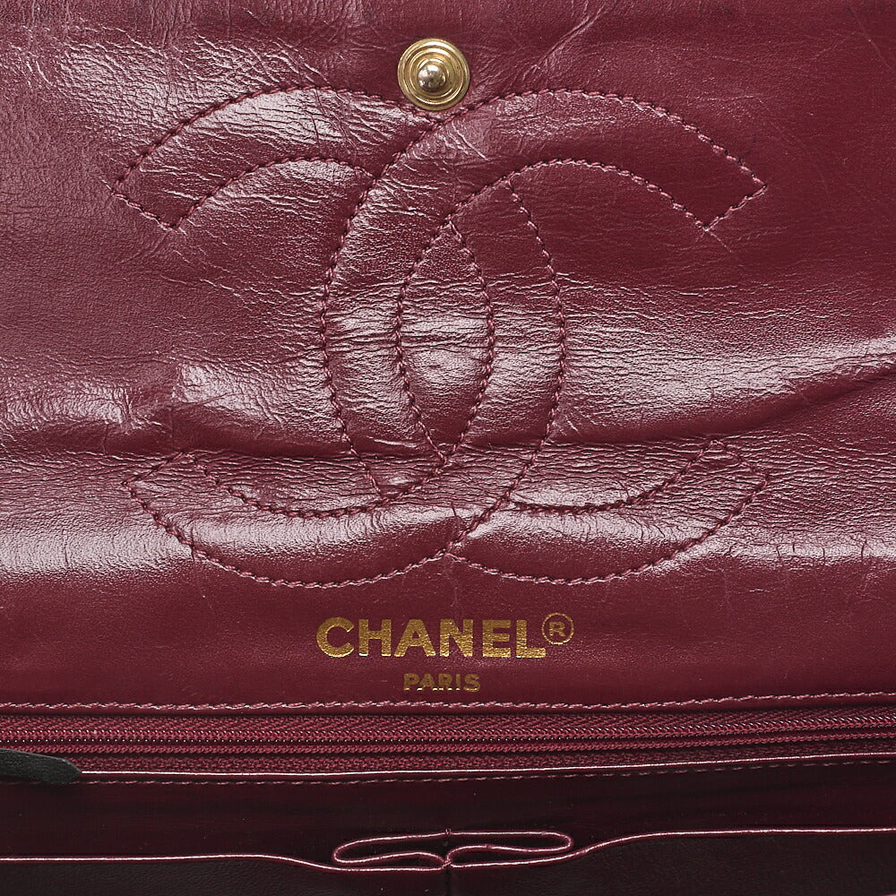 CHANEL Lambskin Matelasse Paris Limited Shoulder Bag Black Gold-Tone Hardware, Pre-Owned