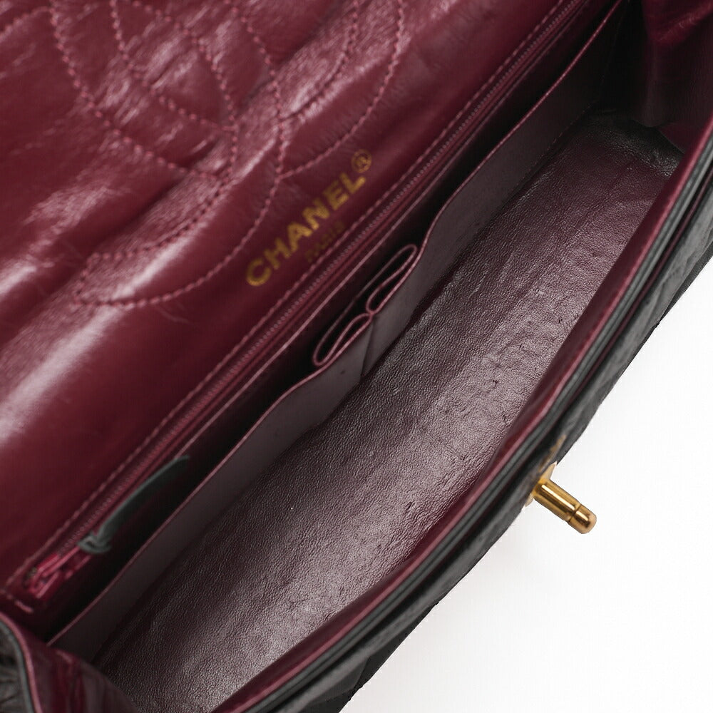 CHANEL Lambskin Matelasse Paris Limited Shoulder Bag Black Gold-Tone Hardware, Pre-Owned