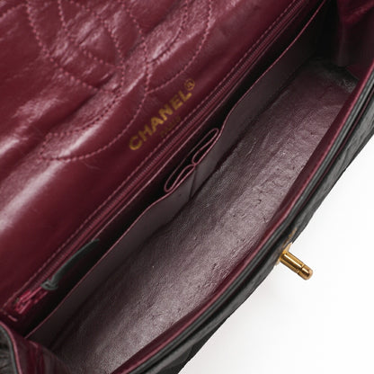 CHANEL Lambskin Matelasse Paris Limited Shoulder Bag Black Gold-Tone Hardware, Pre-Owned