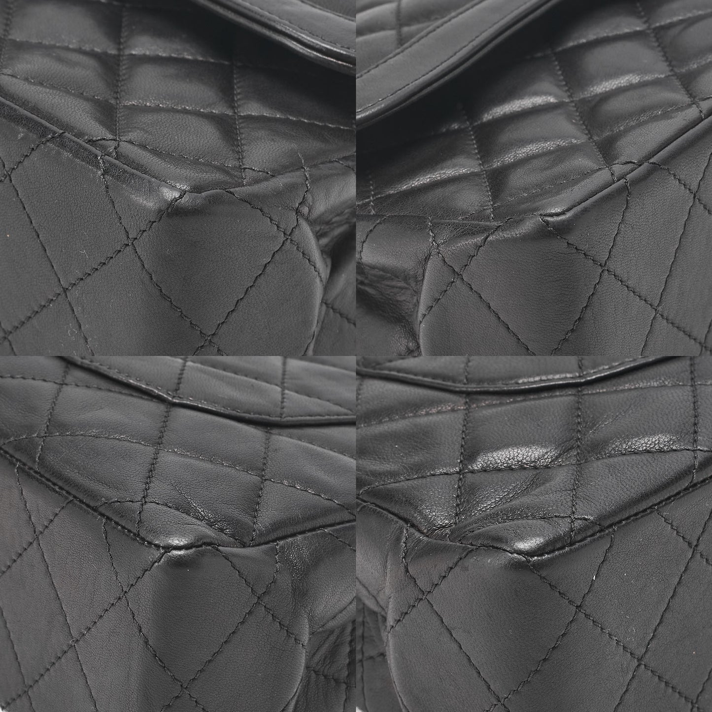 CHANEL Lambskin Matelasse Paris Limited Shoulder Bag Black Gold-Tone Hardware, Pre-Owned