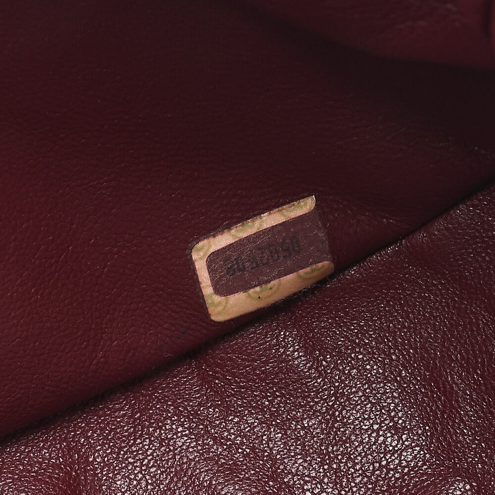 CHANEL Lambskin Matelasse Half Moon Push Lock Chain Shoulder Black Gold-Tone Hardware, Pre-Owned