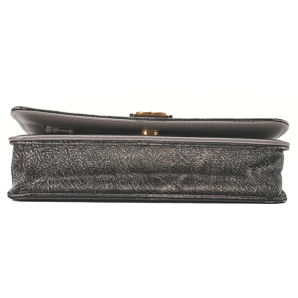 CHANEL Boy Chanel Matelasse Chain Wallet Leather Black Gold-Tone Hardware, Pre-Owned