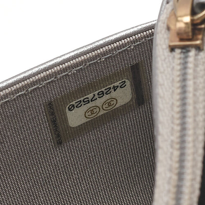 CHANEL Boy Chanel Matelasse Chain Wallet Leather Black Gold-Tone Hardware, Pre-Owned