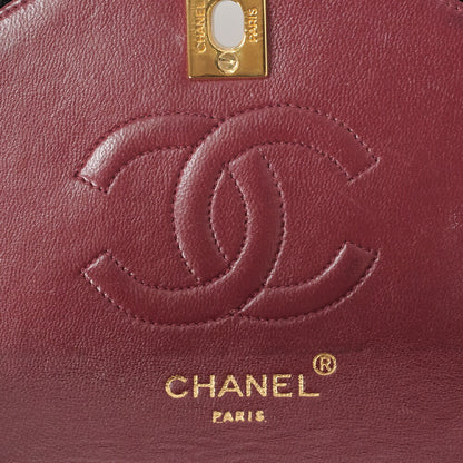 CHANEL Matelasse Turnlock Design Flap Chain Shoulder Bag Lambskin Black Gold-Tone Hardware, Pre-Owned