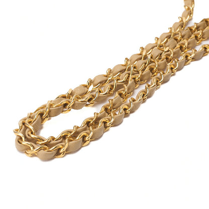 CHANEL Lambskin Matelasse Big Coco Full Flap Chain Shoulder Beige Gold-Tone Hardware, Pre-Owned