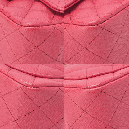 CHANEL Caviar Skin Mini Matelasse 16cm Chain Shoulder Pink Gold-Tone Hardware, Pre-Owned