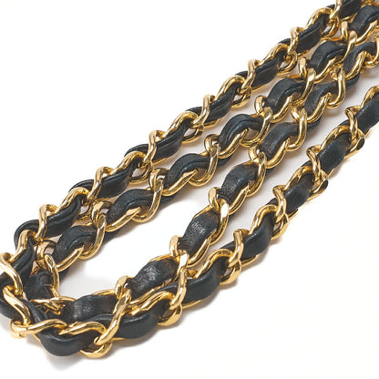 CHANEL Matelasse 20cm Turnlock Chain Shoulder Lambskin Black Gold-Tone Hardware, Pre-Owned