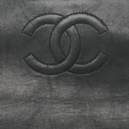 CHANEL Matelasse 20cm Turnlock Chain Shoulder Lambskin Black Gold-Tone Hardware, Pre-Owned