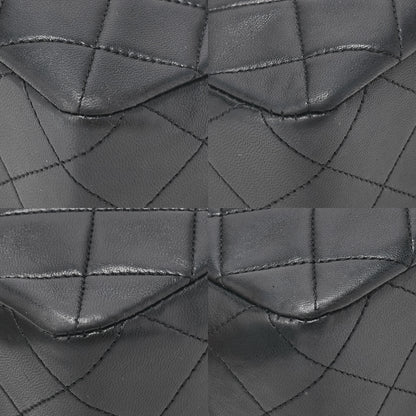 CHANEL Matelasse 20cm Turnlock Chain Shoulder Lambskin Black Gold-Tone Hardware, Pre-Owned