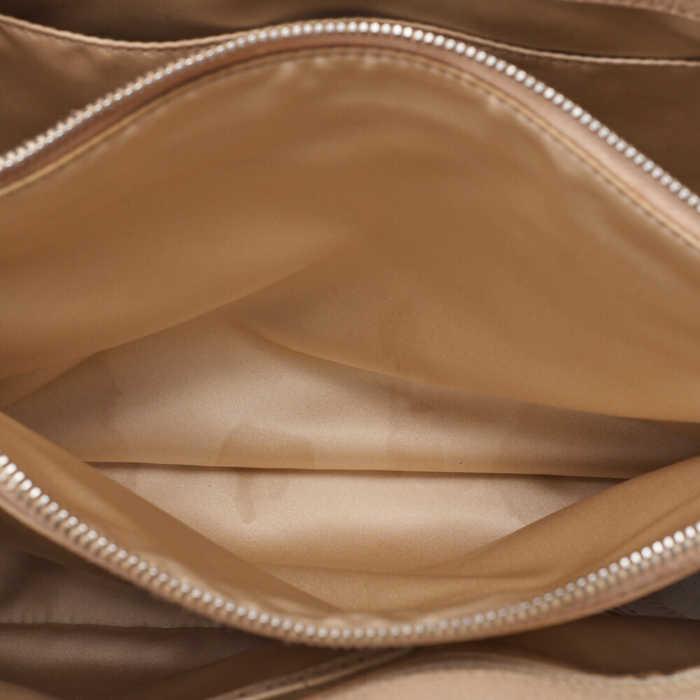 CHANEL Tote Bag Matelasse Caviar Skin Cocomark GST Double Chain Tote Beige Silver-Tone Hardware, Pre-Owned