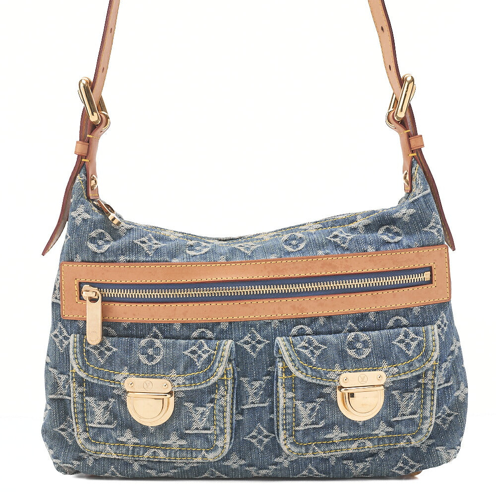 LOUIS VUITTON Monogram Monogram Denim Buggy PM M95049 Gold-Tone Hardware, Pre-Owned